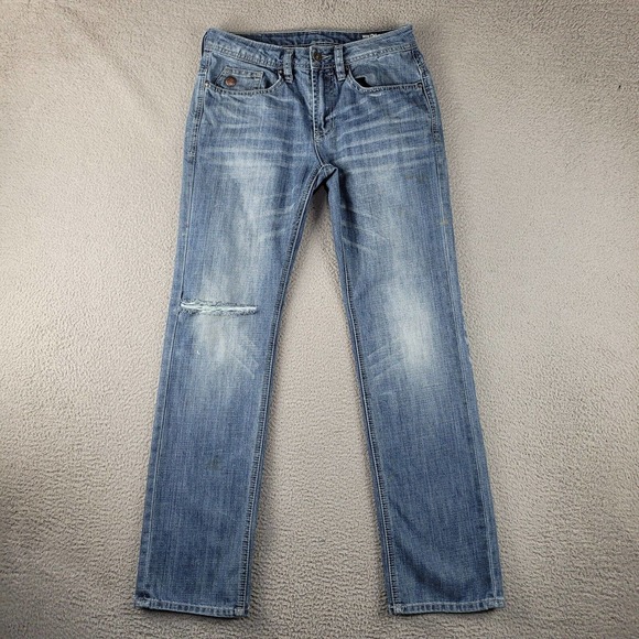 Buffalo David Bitton Jeans Mens 29x32 Blue Denim THRASHED Grunge Distressed - Picture 1 of 16